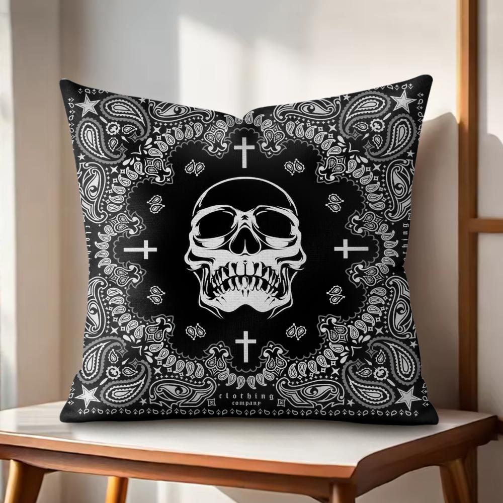 DDeath Row Records Cushion Cover Natural Linen Organic Fabric DoubleSided Printing Couch Pillow Covers Home Decor