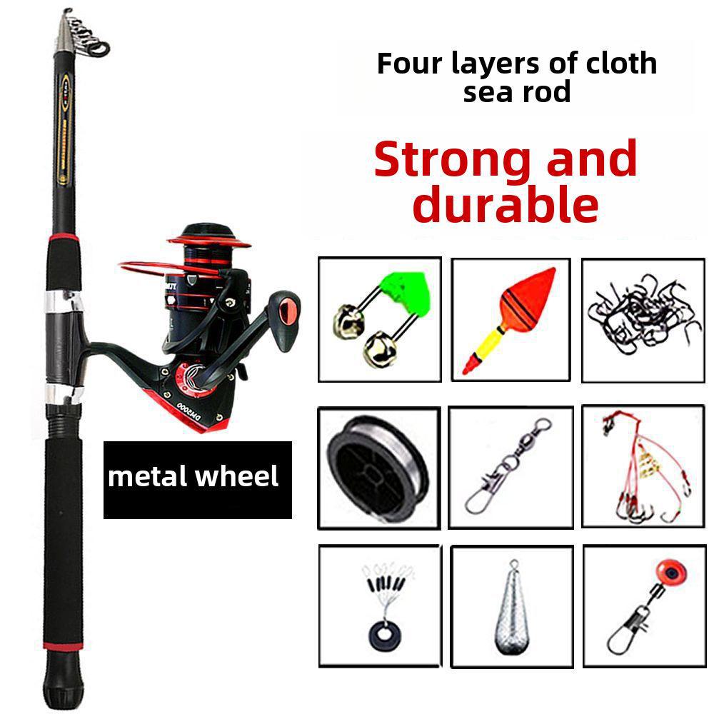 

Портативный мини-набор удочек Cross-Border Sea с полным набором удилищ для ловли на приманки. Лучшее рыболовное снаряжение для любого рыболова, который всегда в движении! 1.8m