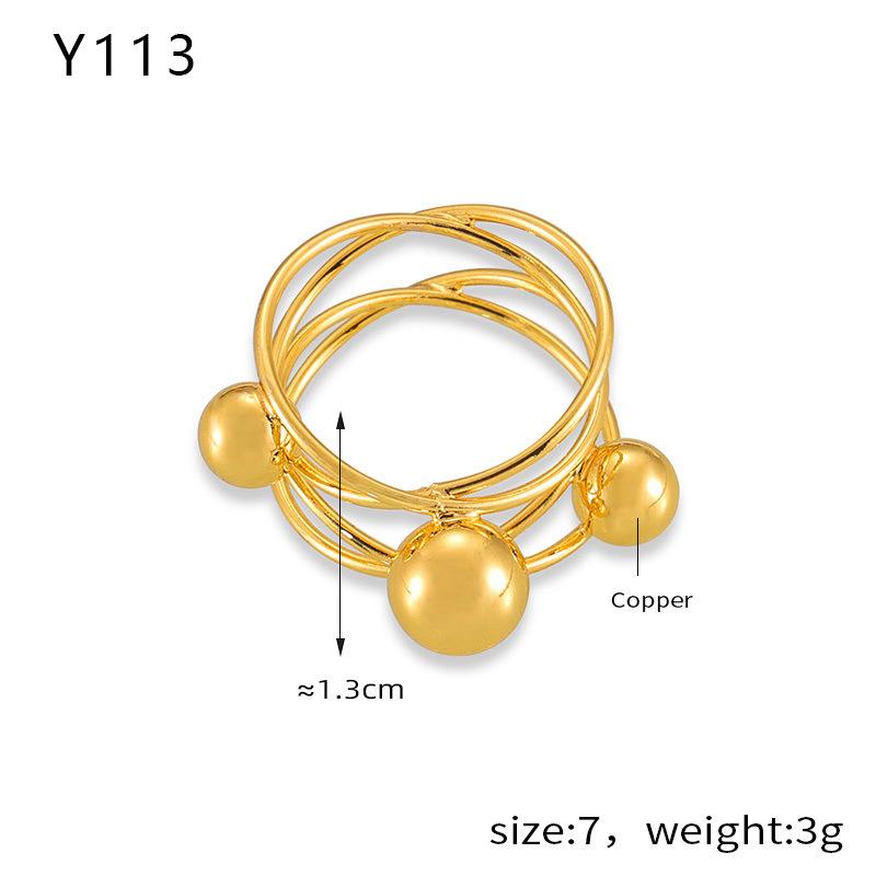 18k Gold-Plated Multi-Layer Cross Ring: Japanese Korean Style, Non-Fading Women s Fashion Jewelry Size 7