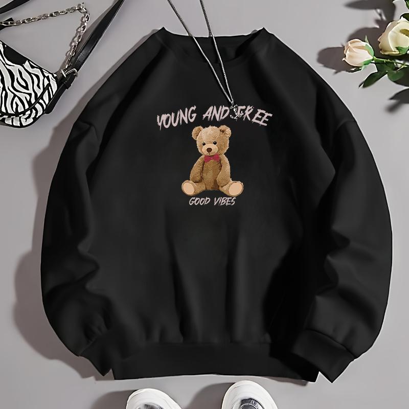 Basic Crew Neck Hoodie, Solid Color & Timeless, Essential for Wardrobe Staples XXL чёрный