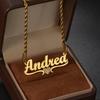Atoztide Personalized Custom Name Necklaces for Women Stainless Steel Twist Chain Flower Nameplate Pendant Birthday Jewelry Gift
