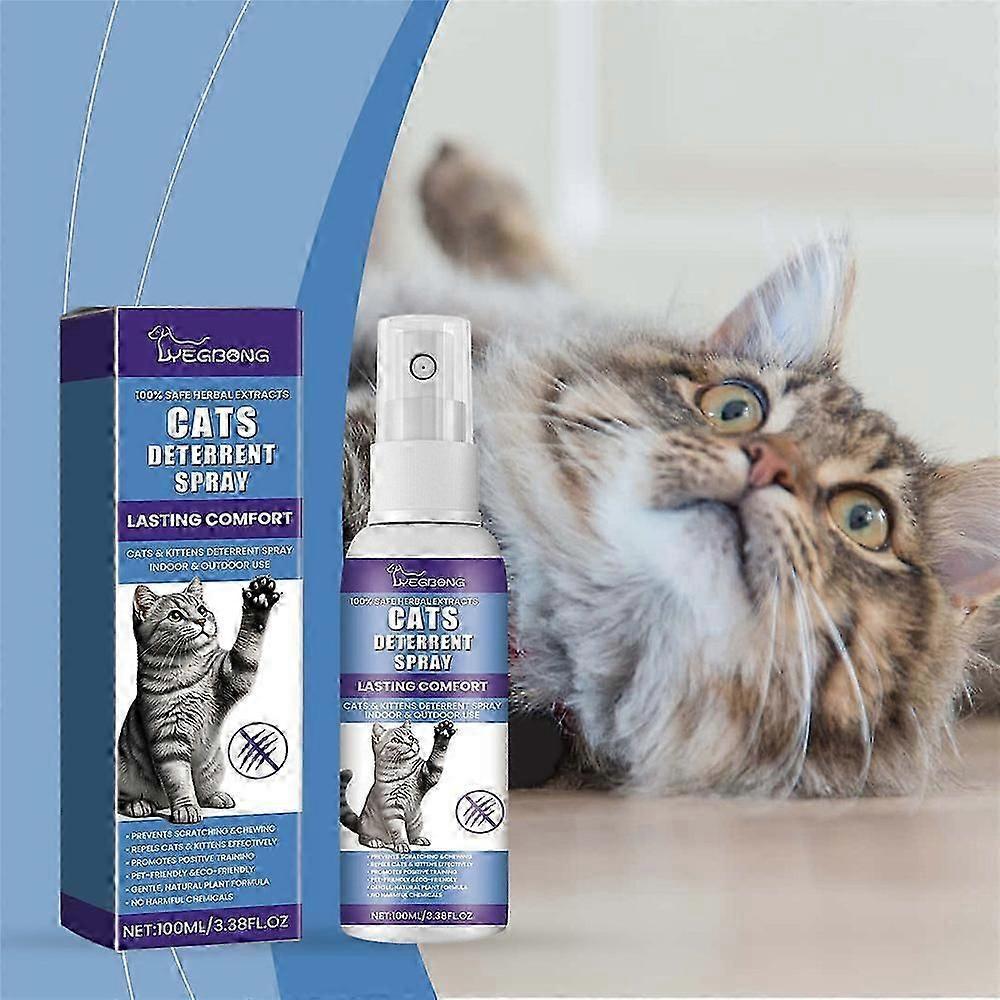 1-3pcs Cat Deterrent Spray, Stops Cats from Peeing & Scratching, Lemon & Coptis, Safe for Furniture