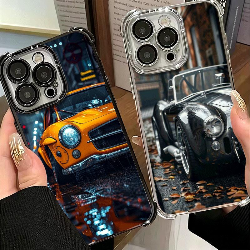 Vintage Car Retro Nostalgia Plating Phone Case For Xiaomi Poco X5 X6 X7 X8 Pro Max F8 Ultra F7 M8 M7 M5S Redmi 15C 15 14C 13C 13