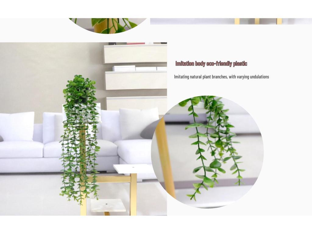 Artificial String of Pearls Vine: Cross-Border Hanging Green Plant for Home and Living Room Décor