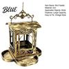 Bird Feeder Retro Metal Feeder, Hanging with Transparent Acrylic Bronze Texture Panels, Decorative Garden for Backyard Wild Birds Window