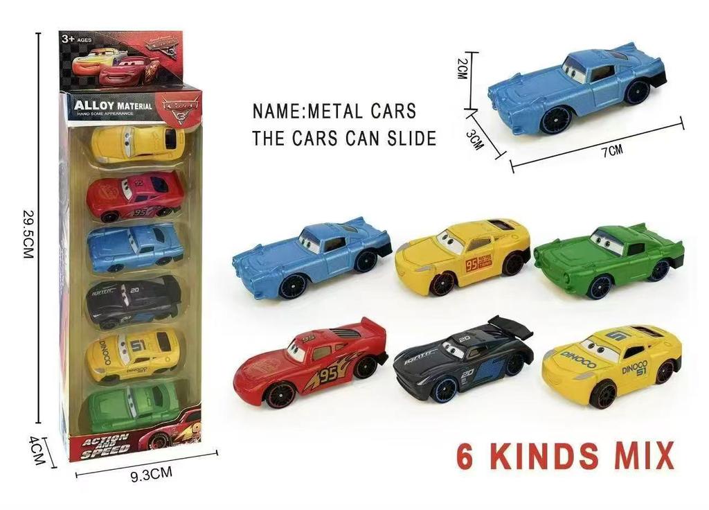 Cars 3 Lightning McQueen & Storm Alloy Toy Set - Black, Mater Edition, Kids' Gift
