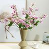 Artificial Flower Realistic Long Stem Fake Flower with Green Leaves Home Office Indoor Outdoor Wedding Party Faux Flower Decoration