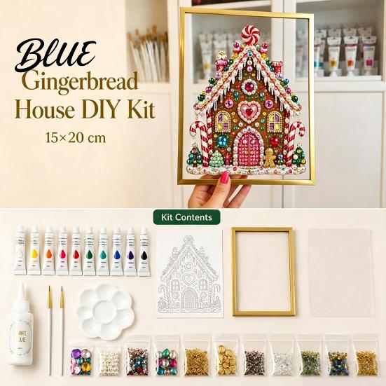 Art Craft Supplies Set DIY Jewelry Faux Pearl Painting Kit with Frame Christmas Projects for Home Leisure Crystal Gem Adults Holiday Tabletop