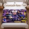 Luke Littler Printed Flannel Blanket Custom Name Text Soft Warm Throw For Bedroom Holiday Gift