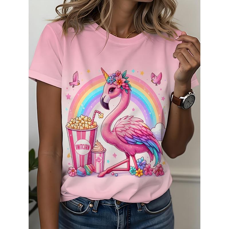3DDigital Printed Ladies Summer Short SleevesTT-shirt Casual All-Matching