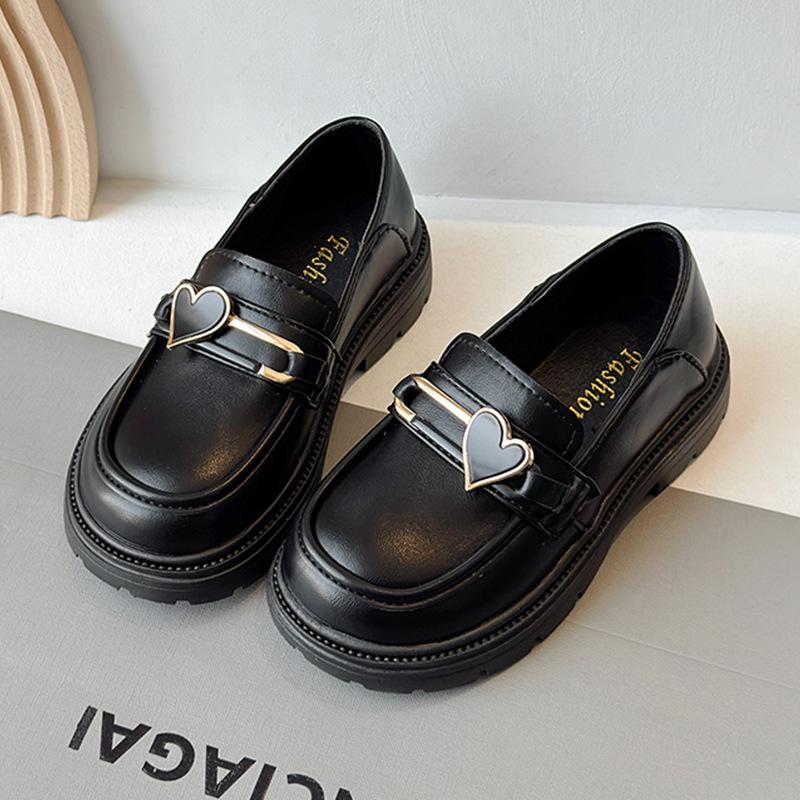 

Туфли-слипоны для девочек в британском стиле - Мягкая кожа, Модные, Идеальны для весны и осени 26-31 full set of 6 pairs чёрный