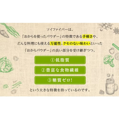 Soy Fiber (Soy Fiber) 500g, Advanced Okara Powder 01, Zero Carbohydrate, NICHIGA