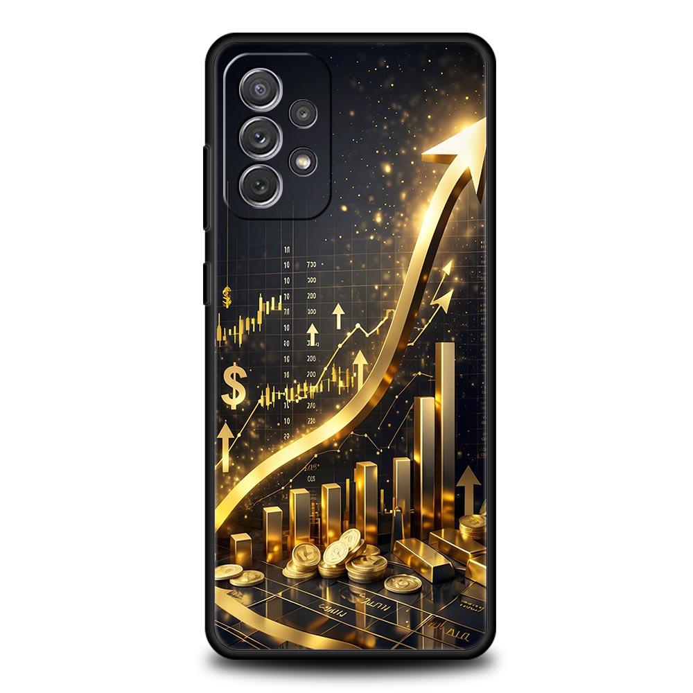 

Phone Case for Samsung Galaxy A13 A15 A17 A07 A21S A22 A23 A25 A31 A73 A32 A52 A41 Soft TPU Trade Investment Forex Stock Market Samsung A22 5G