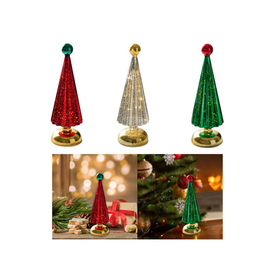 Christmas Tree Light Ornament Xmas Ornament Lighted Statue Festive Creative