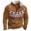 Men Loose Western Cowboy Style Casual Printed Pullover Short Sleeve T Shirt