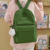 Middle School Student Schoolbag Women's Solid Color Letter Printed Backpack College Style Large Capacity Backpack