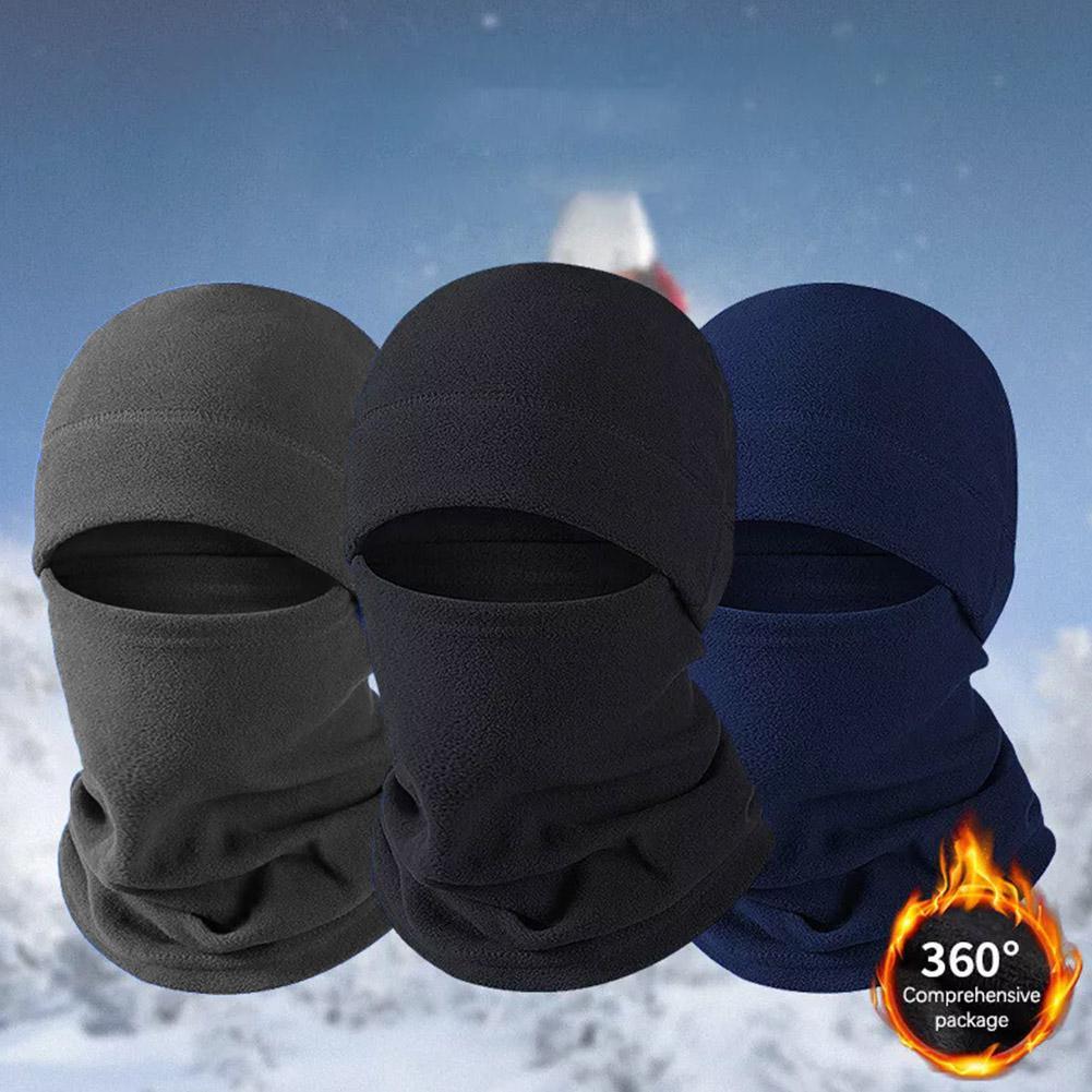 Căciulă Polară Corală de Iarnă Fleece Balaclava Bărbați Încălzitor pentru Față Căciuli Sport Căciuli Termice Acoperire Fular R9U7