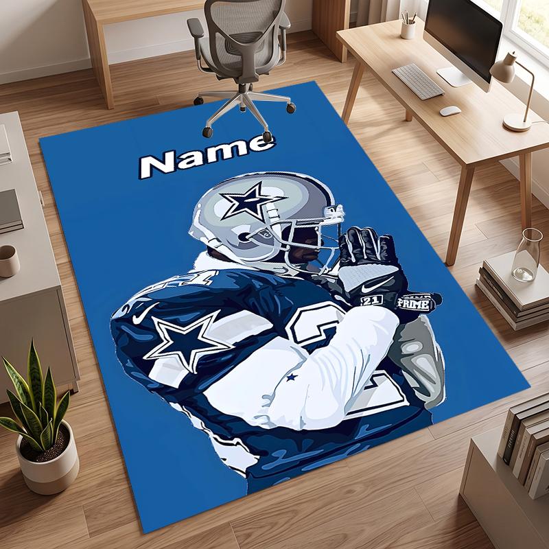 Dallas Cowboys (1) Personalized Name Office Carpet Stylish Decor for Living Room Bedroom Kitchen