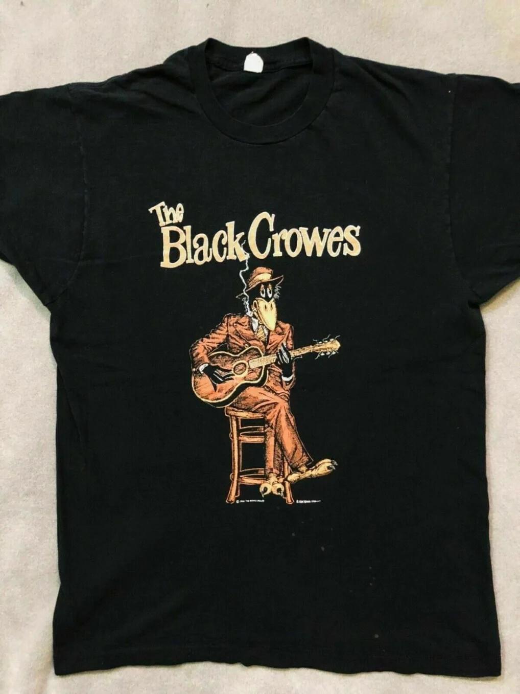 90s The Black Crowes Black Short Sleeve Cotton T-shirt Unisex VM5894 S