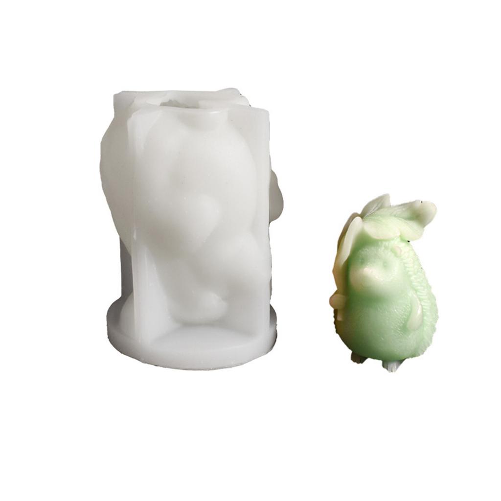 Fashionable Hedgehog Shaped Candlestick Sturdy Silicone Mould for Resin and Art Craft Supplies Home Decoration Mould