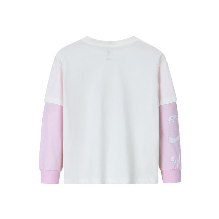 Nike 3 Brand Long Sleeve T-Shirt Warm Fashion Soft Lightweight Kids Tops Cherry-Blossom-Pink N32512370GS-004