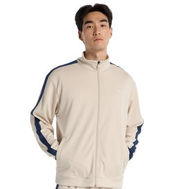 Model Worn by Otani Knit Track Jacket Jersey Club Activities Absorbent Quick Drying Training Wear TWF L [New Balance] Men's (AMJ51503) (Timber Wolf)