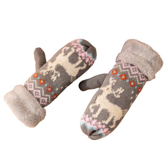 Comfortable Gloves All Fingers Skin-friendly Not Easily Deformed Women Soft Skin-friendly Knitted Gloves