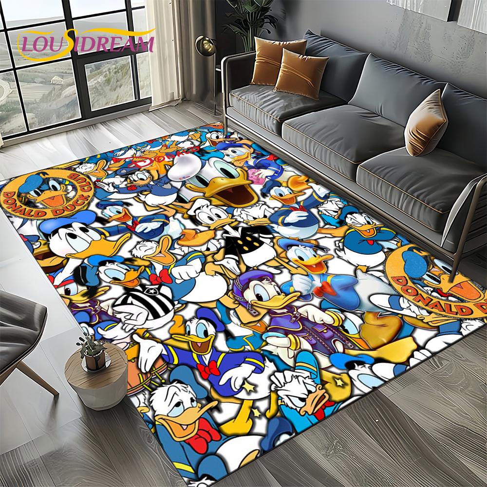Mickey Minnie Mouse Donald Duck Cartoon Carpet Rug for Bedroom Living Room Home Sofa Decoration,kids Large Decor Floor Mat Gift