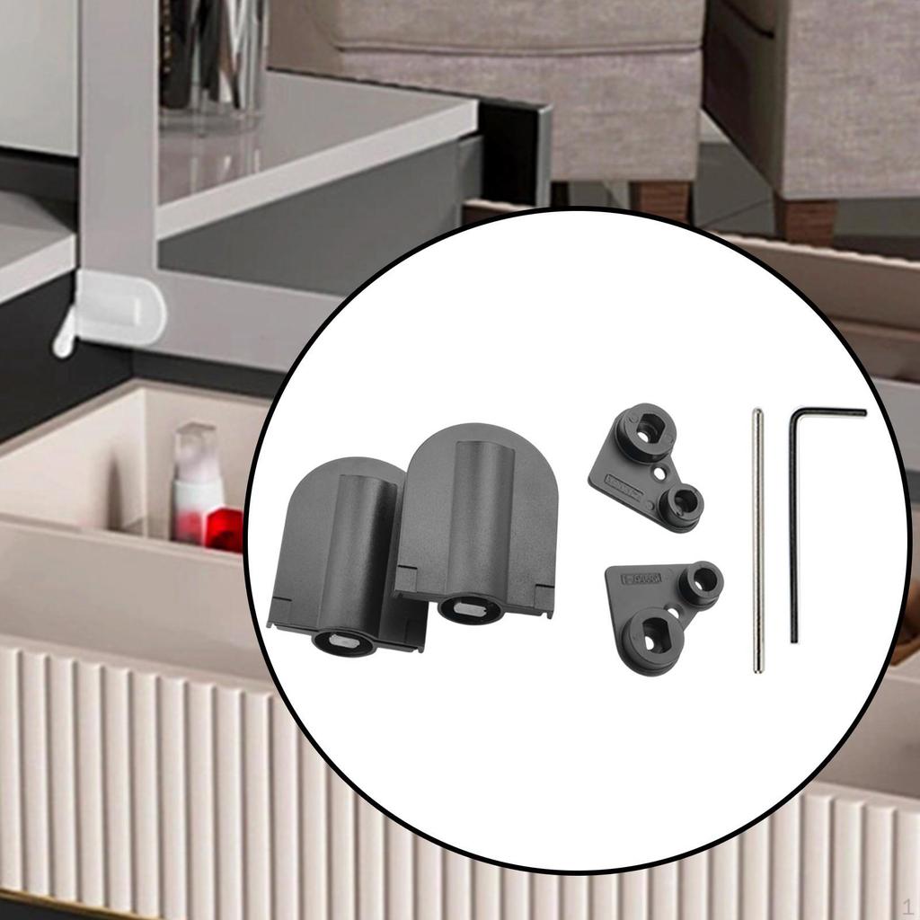 2 Pieces Dressing Table Hinges Concealed Heavy Duty Wear Resistant Wooden Box Trunk Hydraulic