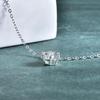 6.5mm Round Cut Six Prong Solitaire Moissanite Pendant Necklace S925 Sterling Silver For Women