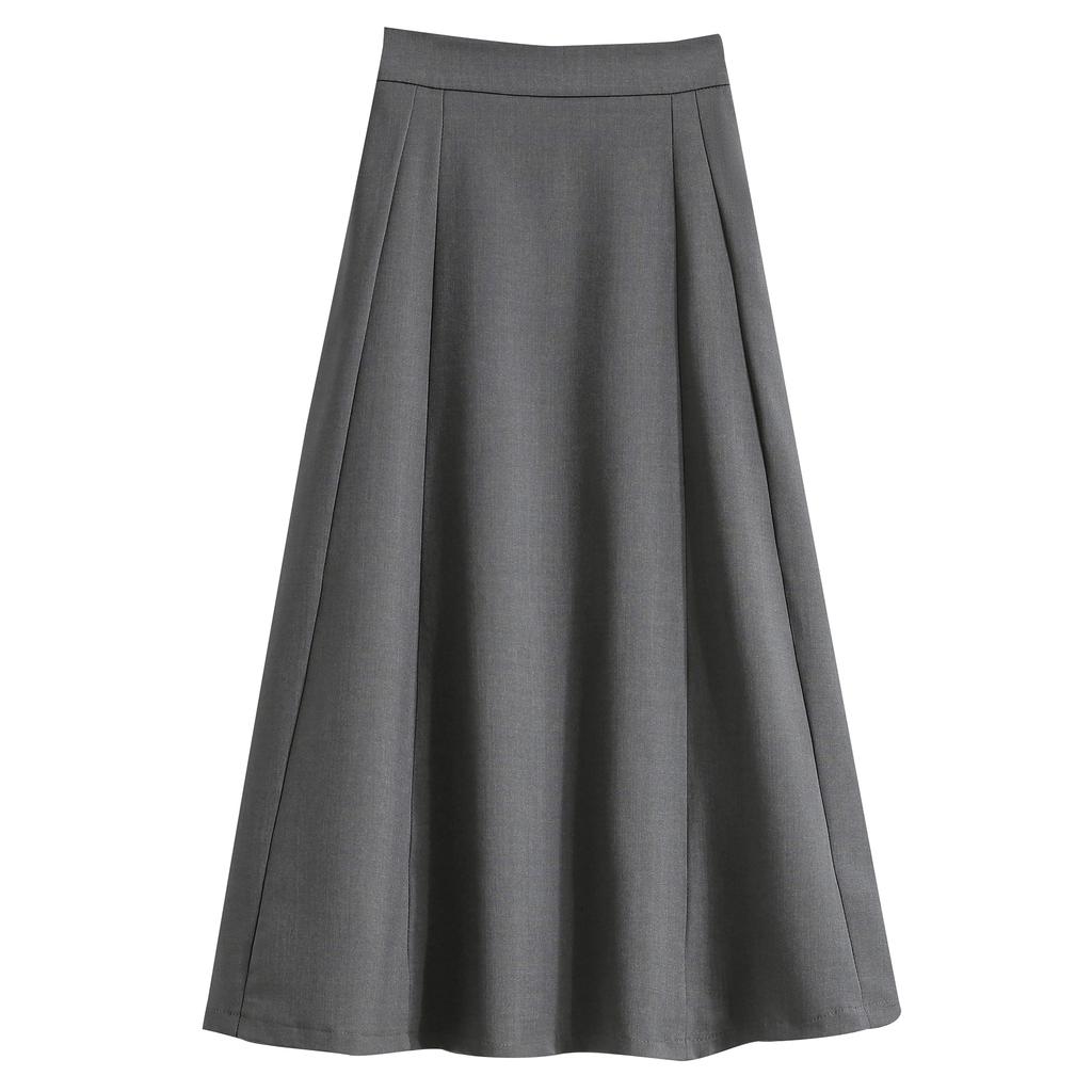 Dimanaf 2025 Women Summer Plus Size High Waist Skirts Vintage Elastic Pleated Elegant Long Skirts 5XL