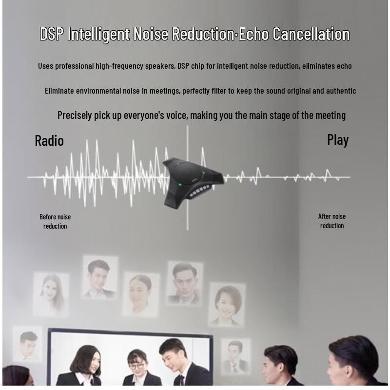 HOSODO M8100WB 2.4G Wireless USB Omnidirectional Conference Microphone (CN version)