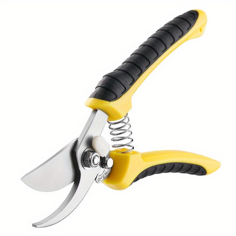 3Cr14 Multi-Functional Pruning Shears - Heavy Duty Branch Cutter for Thick Branches, Fruit Garden Horticultural Tools Anti-Slip жёлтый