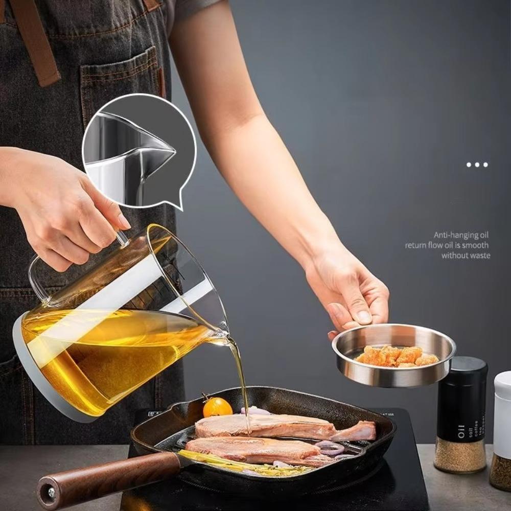 with Scale Cooking Oil Storage Can Fine Mesh Oil Filtration Can Oil Filter Container  Cooking Tool