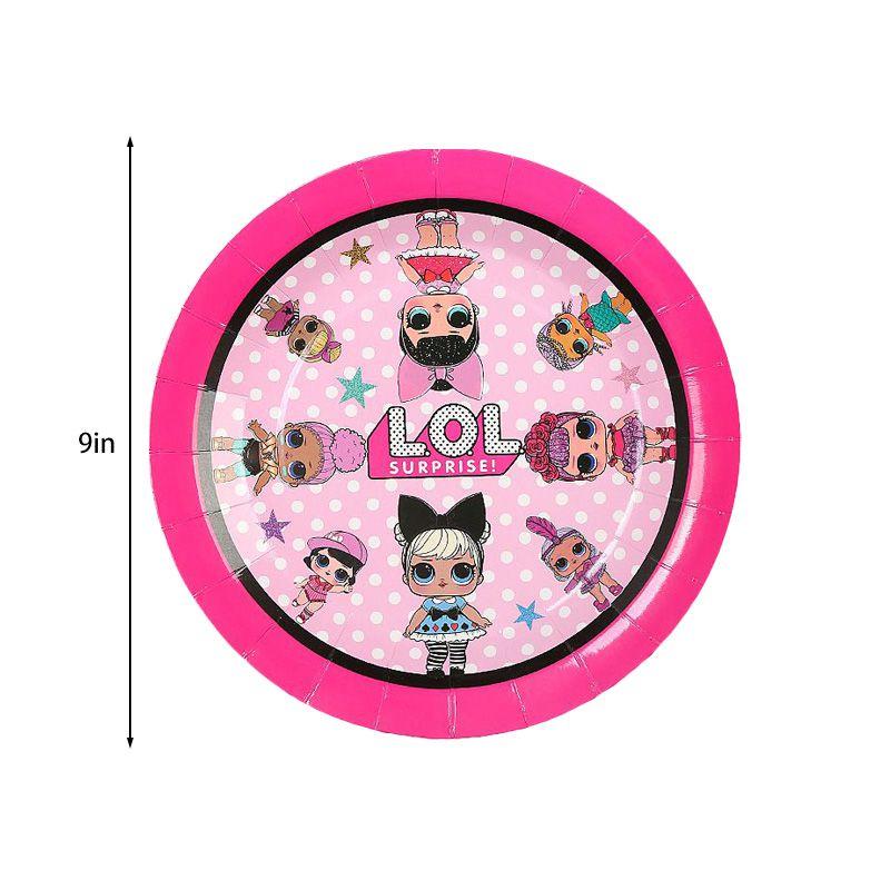 Theme Party Lol Supplies Birthday Decorations Banner Plates Kids Favors Girls