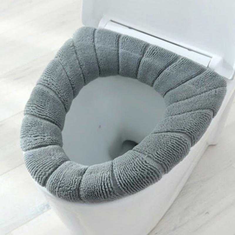Baichengdao Winter Warm Knitted O-Shape Toilet Seat Cover