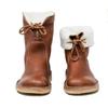 Flat Heeled Round Toe Casual Boots for Autumn and Winter Season, with Front Lace Up and Low Cut Solid Color, Women's Flat Bottom,Winter Snow Boots