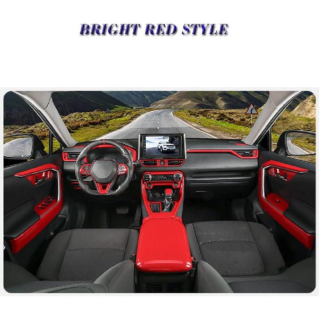 BOYOUS 3PCS ABS Molding Trim Sticker Cover Auto Accessories Interior Decoration for Toyota RAV4 2019 2020 2021 2022 2023 2024 2025, Not Fit Rav4