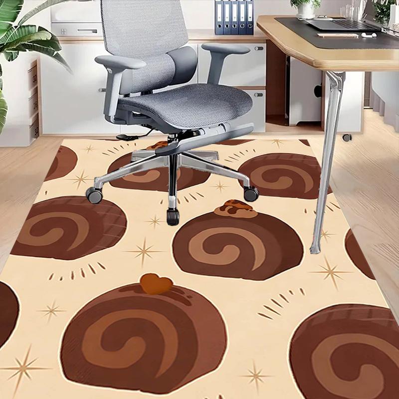 

1PC Cinnamon Roll Anti-slip carpet, suitable for Office, bedroomand playrooms. It can also be used as a sofa footrest cover-R77 60cm by 90cm