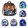 Sonic Hedgehog Lunch Box Bag Stylish Shoulder Bag For Kids Adults Large Capacity Travel Bag