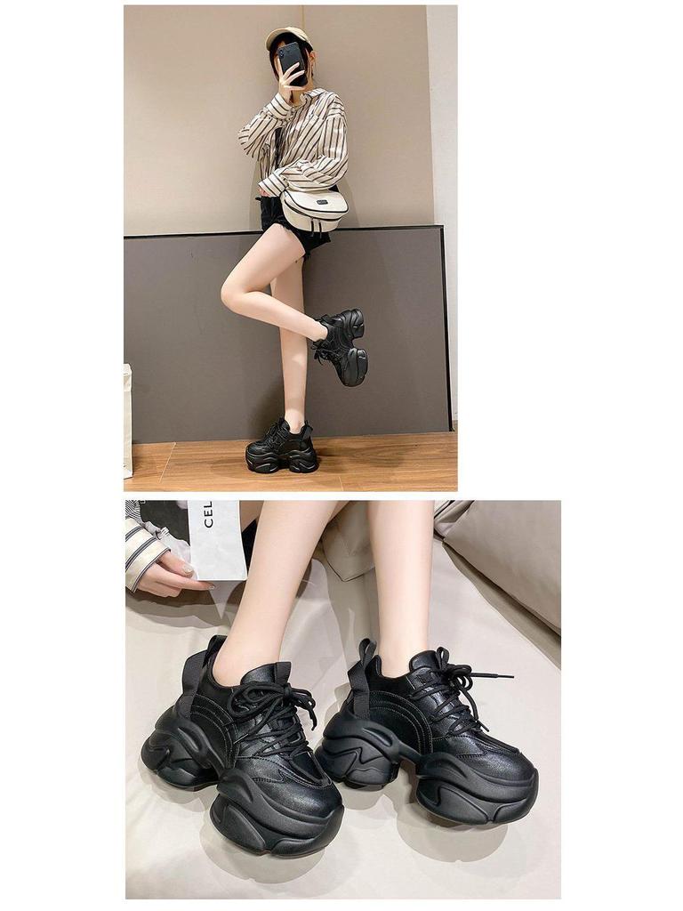 Women's 2025 Autumn Platform Dad Sneakers - Trendy European Style with Height Boost