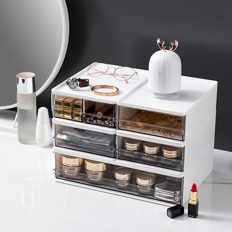Desktop Stackable Storage Drawer Home Office Stationery A4 A5 Paper Documents Storage Box Makeup Cosmetics Organizer