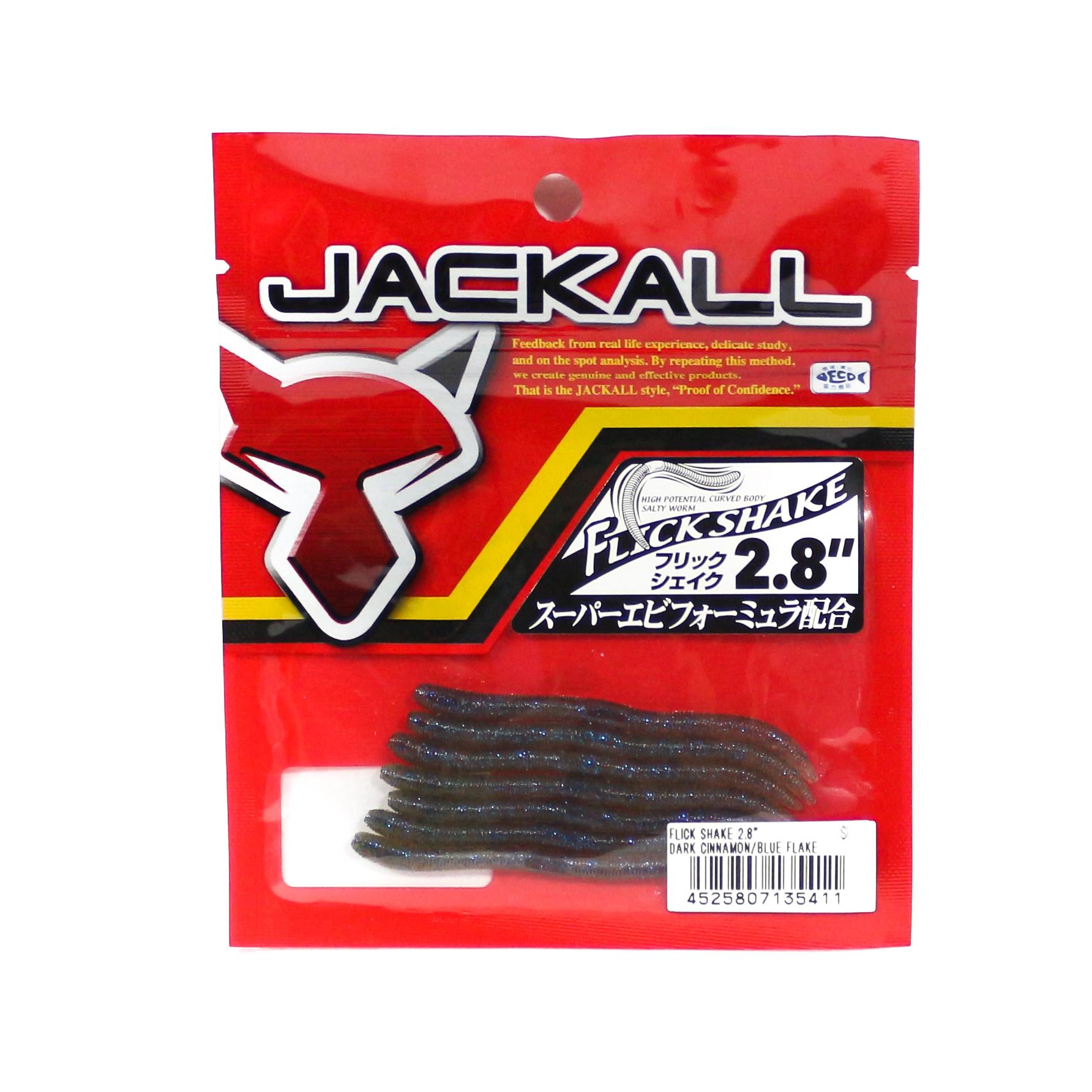 

Jackall Soft Lure Flick Shake Worm 2,8 дюйма Темная корица/голубые хлопья (5411)