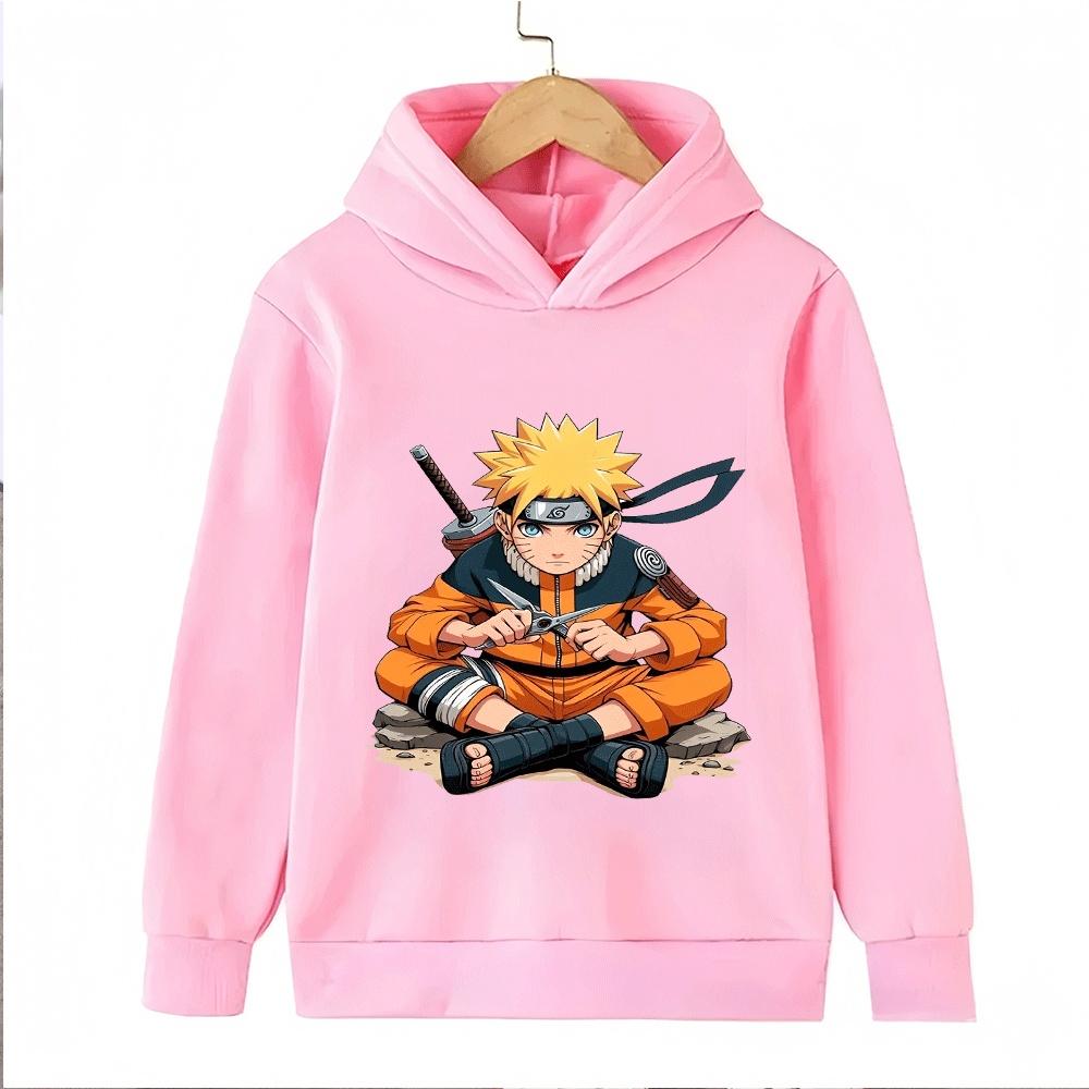 Naruto Kids Hoodie Anime Uzumaki Naruto Printed Sweatshirt for Boys Girls Children Casual Long Sleeve Pullover Top Autumn Winter