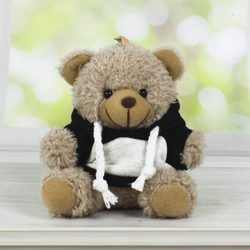 Charming Teddy Bear Keychain Plush Doll - Dressed Up Couple Backpack Ornament Gift