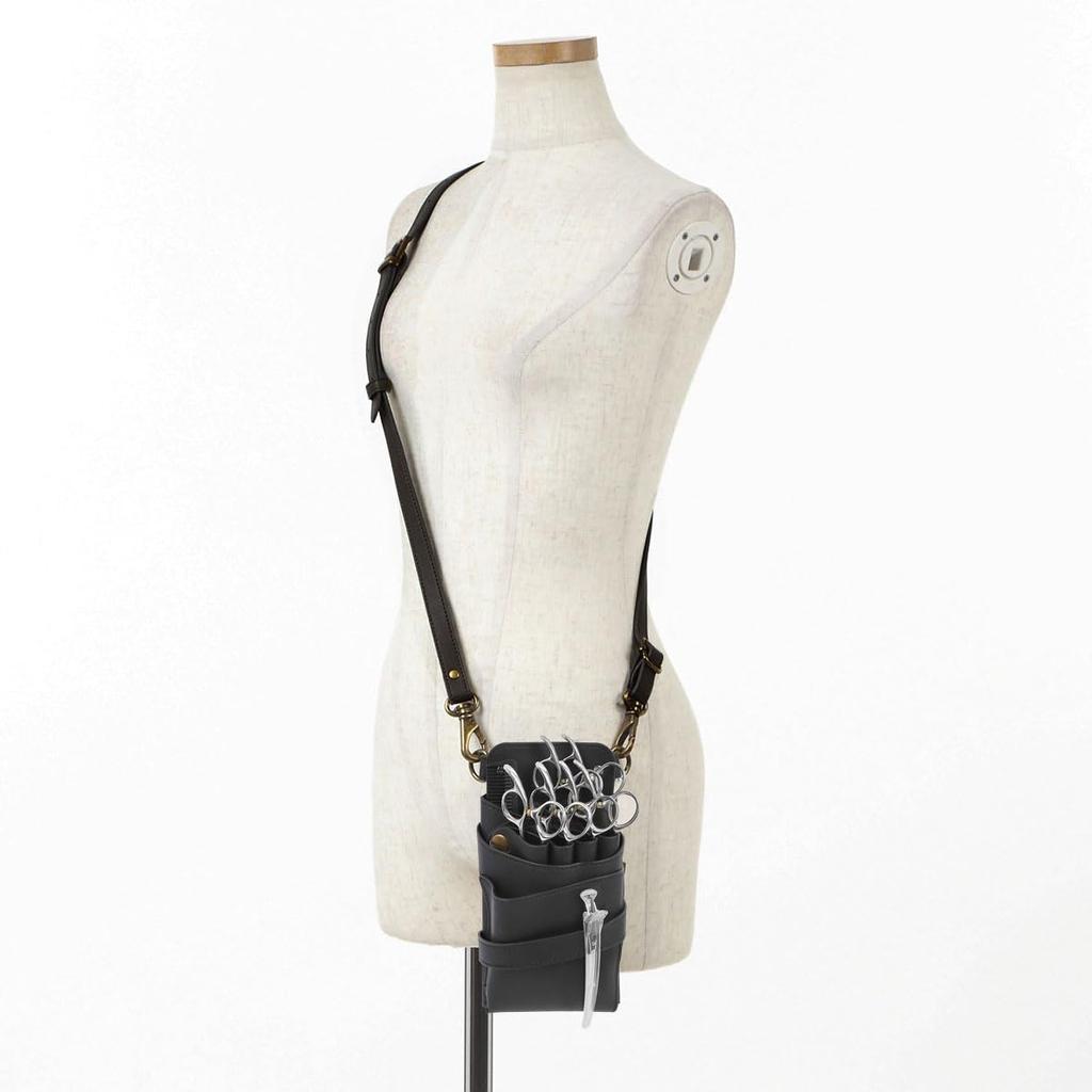 DEEDS Scissor Sienna Black with Antique Gold Case, 4-6 Scissors, Hardware, S-419