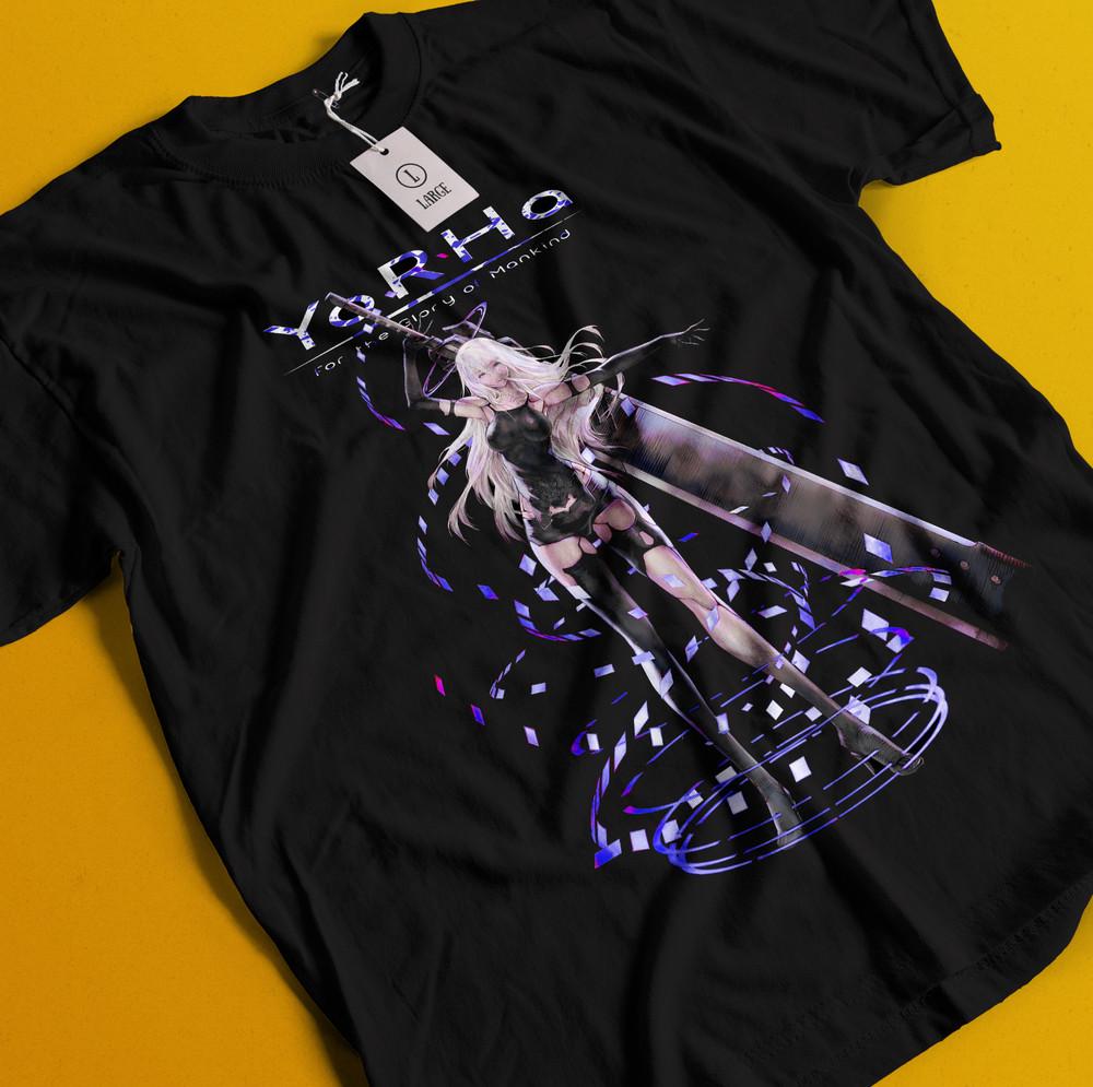 

Футболка Nier Automata YoRHa 2A Футболка 2B 9S Футболка Эмиль Аниме Каин Девола Вайфу XL