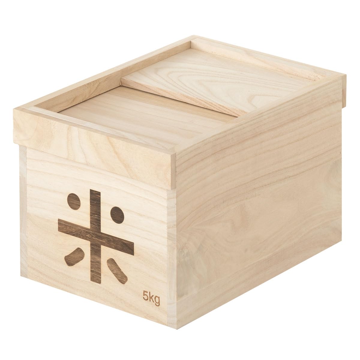 Bon Furniture Rice Bin Paulownia Rice Rice Rice Type A 5kg, Wood, Container, Storage, Keeper, Stylish,
