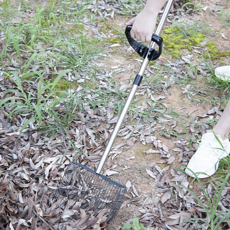 Multi-Purpose Stainless Steel Animal Manure Scoop,169cm Adjustable Pooper Shovel with Ergonomic Grip