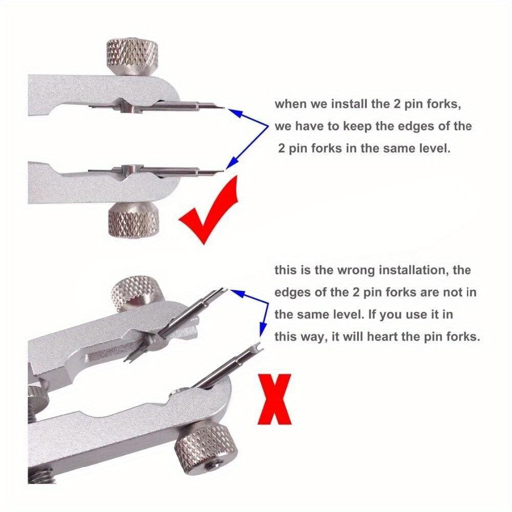 Watch Band Remover Plier Spring Bar Watch Strap Aluminum Alloy Repair Removing Tool V-Shaped Adjuster Plier Repair Tool